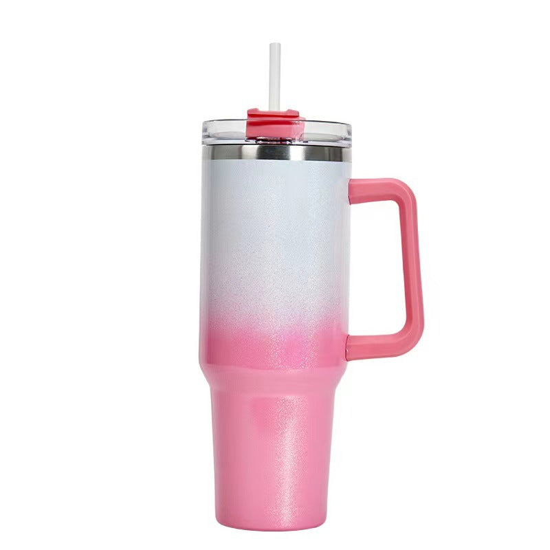Taza de Vieja Isotérmica de Acero con Pajita