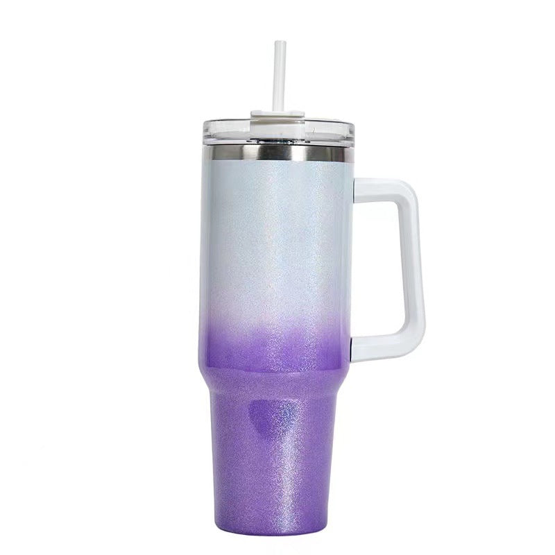 Taza de Vieja Isotérmica de Acero con Pajita