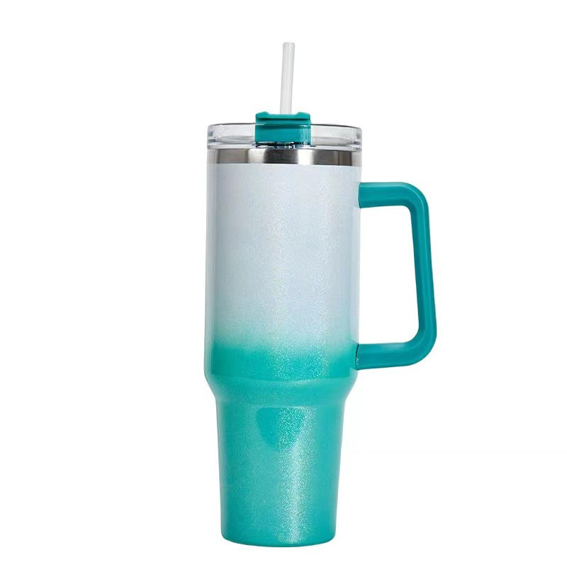 Taza de Vieja Isotérmica de Acero con Pajita