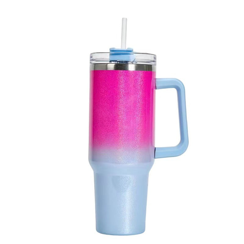 Taza de Vieja Isotérmica de Acero con Pajita