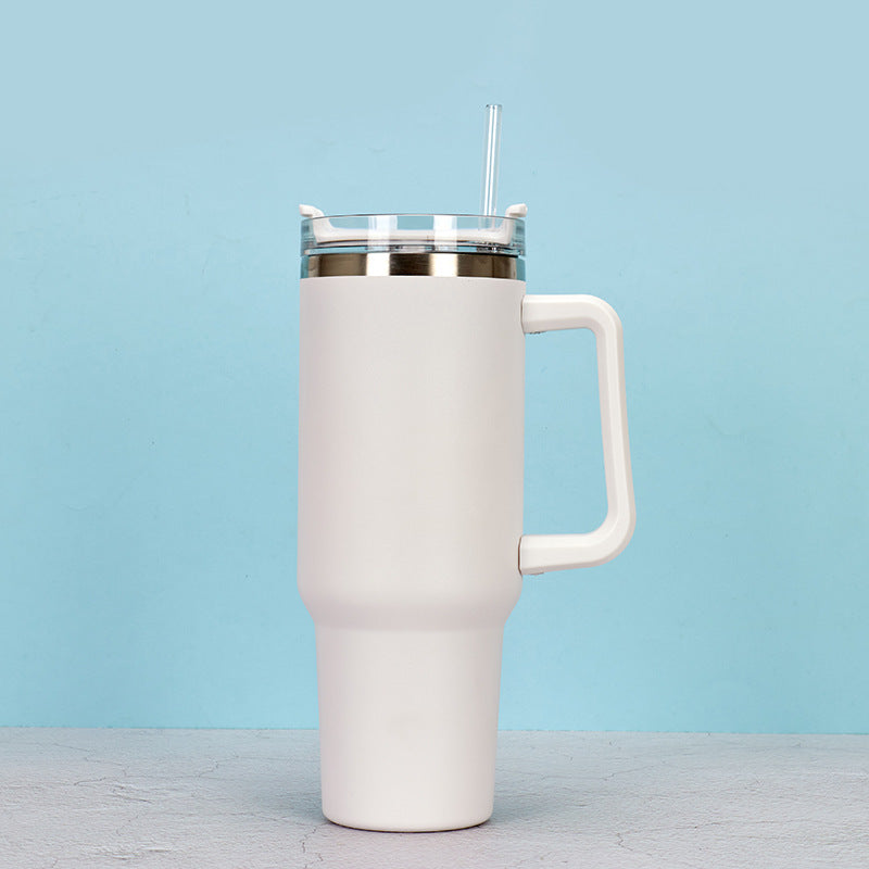 Taza de Vieja Isotérmica de Acero con Pajita