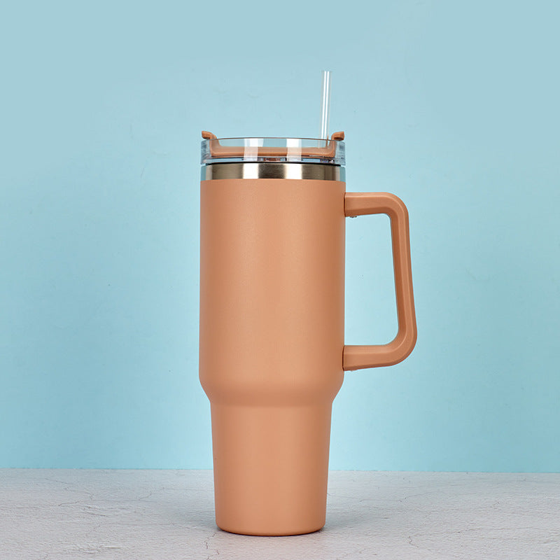 Taza de Vieja Isotérmica de Acero con Pajita