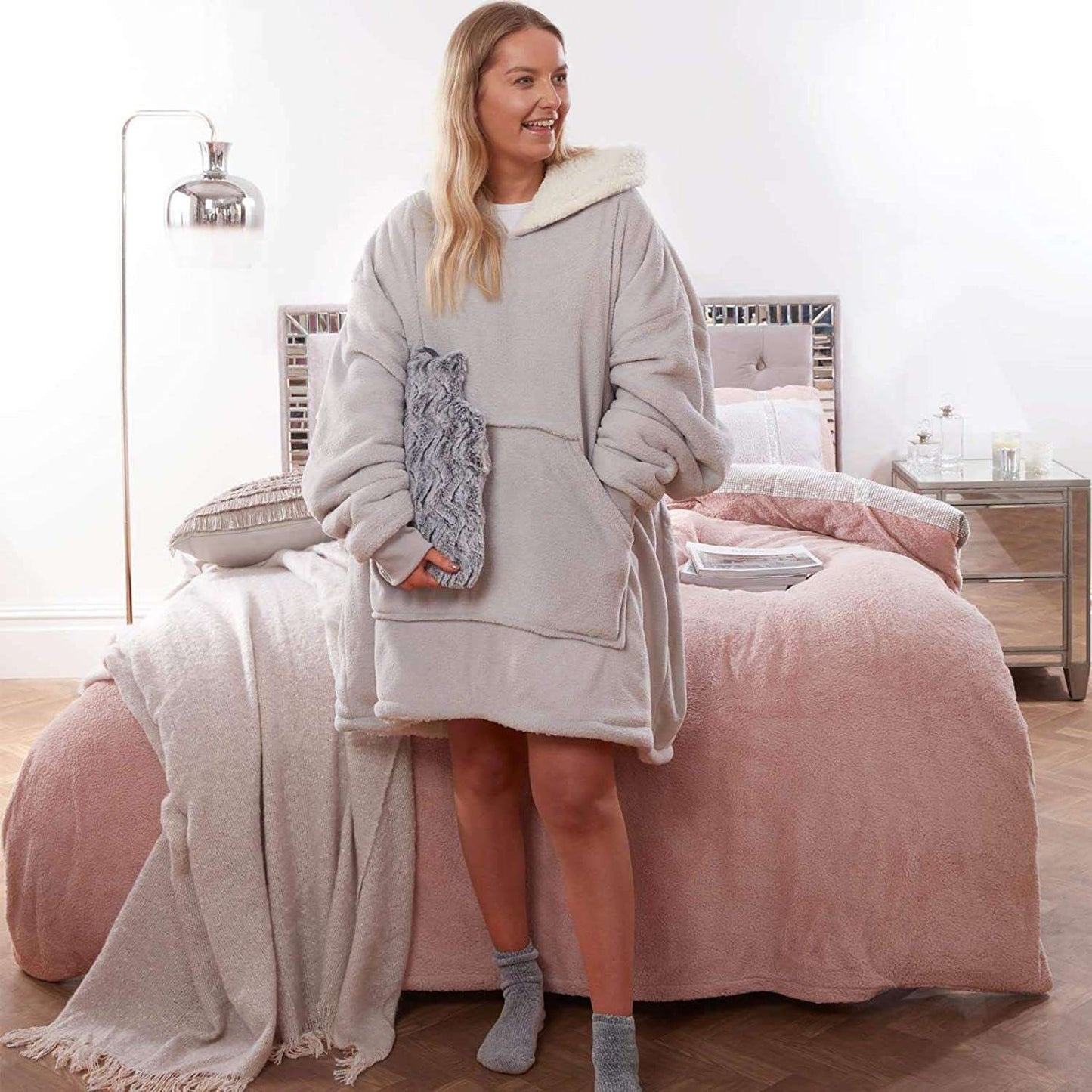 Divertida Sudadera Manta Con Capucha