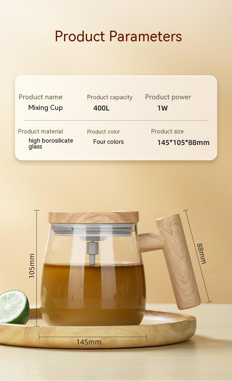 Elegante Taza Auto Agitadora para Mezclar Tus Bebidas