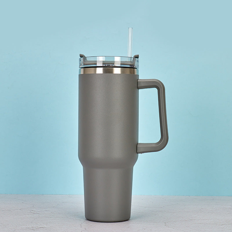 Taza de Vieja Isotérmica de Acero con Pajita
