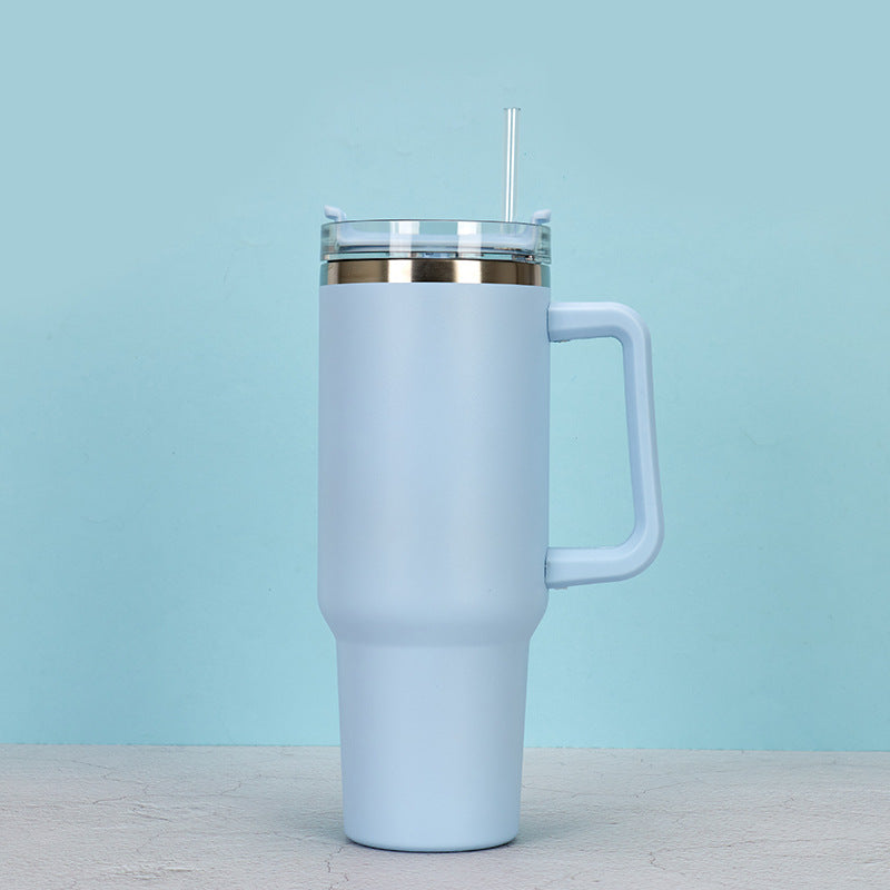 Taza de Vieja Isotérmica de Acero con Pajita