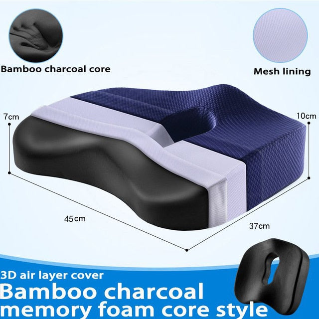 Juego de Almohadas Ortopédicas para Asientos de Espuma Viscoelástica