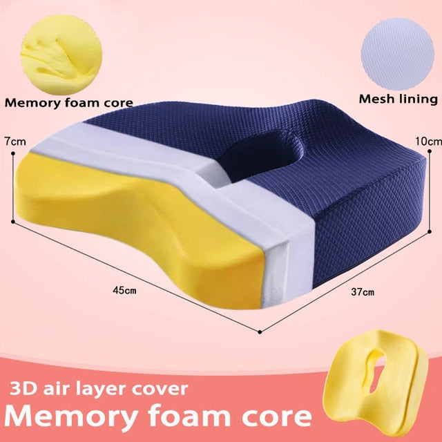 Juego de Almohadas Ortopédicas para Asientos de Espuma Viscoelástica