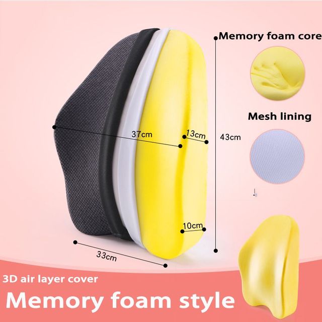 Juego de Almohadas Ortopédicas para Asientos de Espuma Viscoelástica